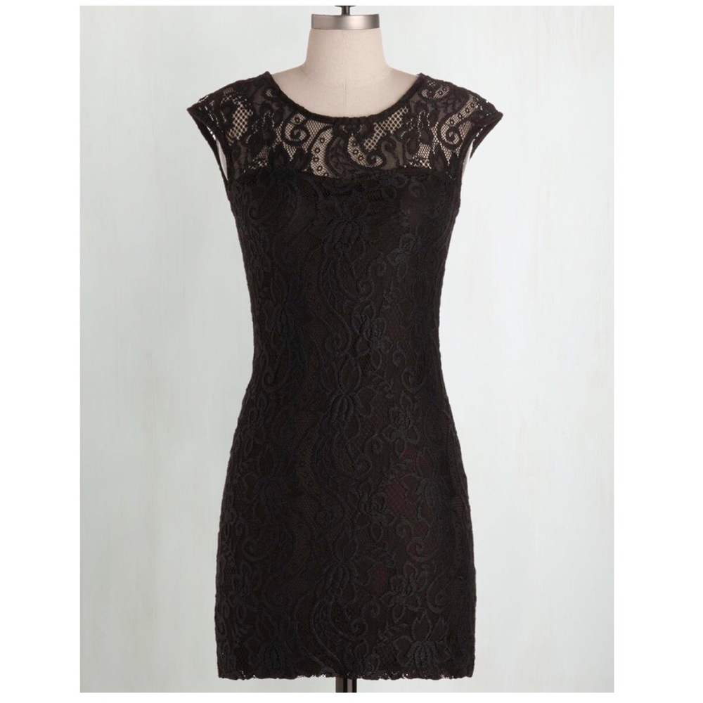 *NWOT* ModCloth “Kind Intensions” Black Lace Dress